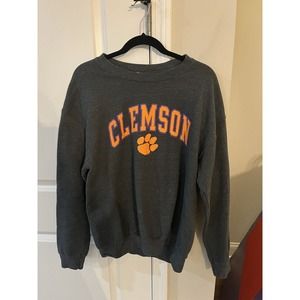 Clemson Tigers UNISEX sweatshirt Long Sleeve Gray size M Gildan brand